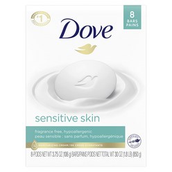 [UNILEVER Dove 유니레버 도브] 미국산 도브 뷰티바 센서티브 스킨 비누 106g Dove Beauty Bar Moisturizing Softer Skin 8개 세트