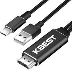 케이베스트 USB C타입 to HDMI 케이블, 3m, 1개