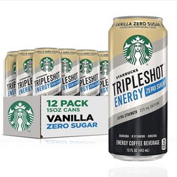 STARBUCKS Tripleshot Coffee 스타벅스 트리플샷 에너지 에스프레소 커피 음료 바닐라 15 fl oz 443ml 12개입