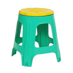 지오리빙 플라스틱 간이 의자, 회전(그린), 1개