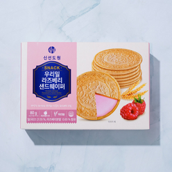 [메가마트]신선도원 우리밀 라즈베리 샌드웨이퍼 80g, 3개