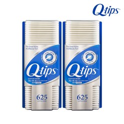 Qtips 큐팁스 순면 100% 면봉 625입 2개팩, 625개입, 2개