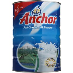 1.98 Pound (Pack of 1) Plain Anchor Full Cream Milk Powder -900g/2lb null, 1