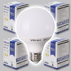 10W LED 볼전구 볼구 볼램프 주광색 주백색 전구색 비츠온 E26 Base G80(80*115mm), 주광색_6500K(80*115mm), 10개
