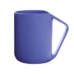 주방 물 커피 우유 주스 차를위한 1 4 가지 색상 건강한 밀짚 생분해 성 플라스틱 컵 머그잔 세트, 파란색, 하나, 1개