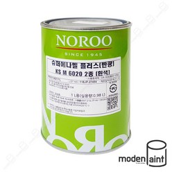 노루페인트 슈퍼 에나멜 플러스 1L 철재 목재 유성 페인트, 검은색, 1개