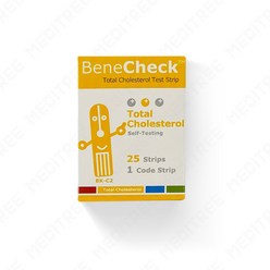 베네첵 BeneCheck 콜레스테롤시험지 25매 검사지 (알콜스왑25매증정) 당뇨관리용품>>혈당측정지, 1개