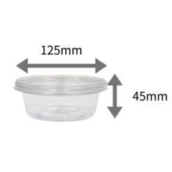 ﻿무료배송 [성우플러스] 원형 찬용기 125파이 투명 500-1(소) / 300세트 (뚜껑포함)/박스, 300개