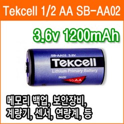 텍셀SB-AA02(1알) / 호환 제노XL-050F(1 2AA) 3.6V 리튬건전지 의료기기용건전지 건전지, 1개, 1개