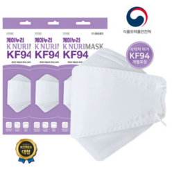 케이누리 KF94마스크 개별포장 국내생산 흰색 대형 100매, 1개입, 100개, 화이트