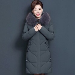 SJW 엄마옷 하프 패딩 후드퍼 무지 웰론 슬림핏 코트 겨울 자켓 중년여성 40-60대 XL~9XL