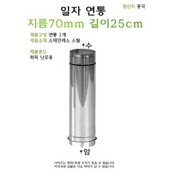 메세타 신형70mm 일자연통 25cm, 단품, 1개