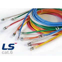 LS전선 CAT6 UTP 랜케이블 수제작 1G 랜선 인터넷 이더넷 LAN, 노랑, 25m, 1개