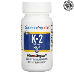 Superior Source 슈피리어 소스 비타민 K2 500mcg 마이크로 60정