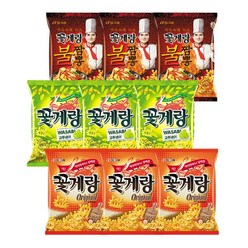 크라운 꽃게랑 70g 세트 (총 9봉 / 일반 3봉 + 불짬뽕 3봉 + 와사비 3봉), 9개