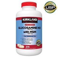 커클랜드 시그니처 글루코사민 MSM 식이유황 375정 Glucosamine MSM, 1개