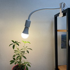 히포 생장전구 12W 자바라소켓 세트 식물 성장등 식물조명설치 램프 조명, 1개