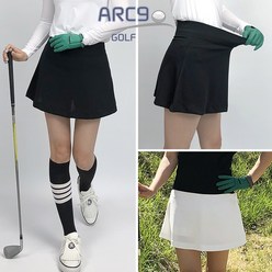 여성 골프 뱃살 쏙 날씬 밴딩 치마 플레어 스판 스커트 골프웨어 테니스치마 S(55)~XL(88)