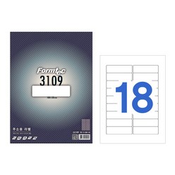 폼텍 LQ-3101 바코드용 라벨 (60단 20매), 폼텍 라벨 용지, 주소용 LQ-3109 (18단)