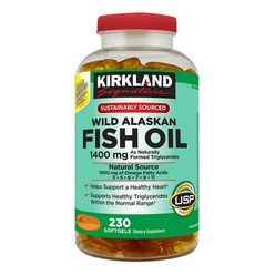 커클랜드 와일드 알라스칸 피쉬오일 1400mg 230정 (소프트젤) Kirkland Signature Wild Alaskan Fish Oil 230sgels, 1개
