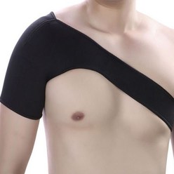 PKFARM 남녀공용 양쪽 어깨 보호대 1P 회전근개 관절 탈골 보호 패드, 블랙(1P), 1개