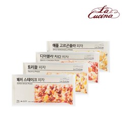 라쿠치나 피자 4개 (스테이크1+디아볼라1+고르곤졸라1+트러플1), 피자 스테이크1+디아볼라1+고르곤졸라1+트러플1