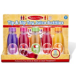 멜리사앤더그 주방놀이 장난감 주스 병 5종세트 / Melissa & Doug Tip and Sip Toy Juice Bottles