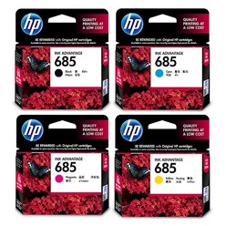 HP 685 정품잉크 4색세트 (CZ121AA 검정 CZ122AA 파랑 CZ123AA 빨강 CZ124AA 노랑) 데스크젯 3525 4615 4625 5525 6525, 1개