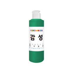 감성물감 250ml 낱색 스노우키즈 핑거페인트 유아물감 촉감놀이 물감놀이 미술놀이, 1개, 감성물감250ml(초록)