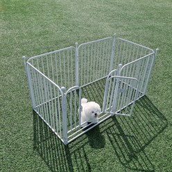 엔터펫 강아지 울타리 펜스 대형 (60x70)(60x60) 6P_화이트, 화이트