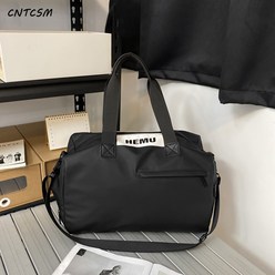 CNTCSM스포츠 가방 학생 가벼운 손가방 짧은 여행 가방 여자 요가 헬스 가방 건습 분리 수영 가방, 블랙