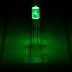 아두이노 5파이 녹색 / 초록색 울트라 블라이트 전방평면 발광다이오드 Arduino 5mm Ultra Blight Flat Top Green - 10개 묶음 0.1%의 비밀