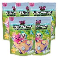 NEW 캐릭터 핑크퐁 원더스타 맛있는 키즈비타민 40정, 5개