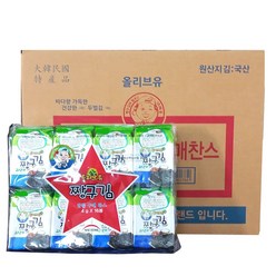 해동 도시락 짱구김(4g x 16봉 x 10EA/1박스)조미김 재래김 파래김, 64g, 10개