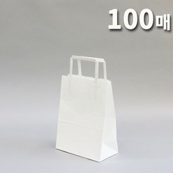 애브리플러스 크라프트 종이쇼핑백 종이가방 10개 50개 100개 200개, 화이트, 100장
