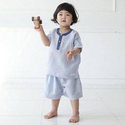 [세이프베이비] 레브블루 풍기인견 유아상하복 아기인견잠옷 아기실내복 아기인견옷