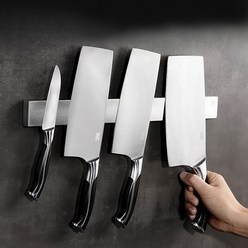 미니플 스테인리스 자석칼걸이 칼꽂이 칼보관함 싱크대 칼블럭, 30cm