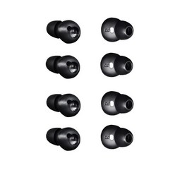 Motanar Eargel for Gear Circle SM-R130 3 쌍 중간 미끄럼 방지 내구성 실리콘 교체 귀 팁 이어패드 이어 커버 삼성 기어 서클 블루투스 이어폰 S, Black-4 Pairs