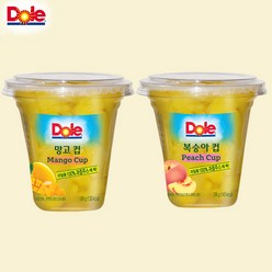 Dole 컵과일 후룻컵 198gx6개 망고컵3개+복숭아컵3개 간편간식 디저트 슬라이스과일 무배, 6개, 198g