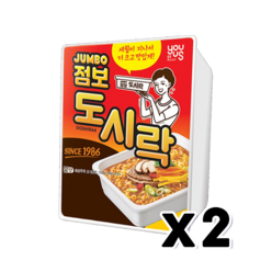 팔도 점보도시락 대형캠핑라면 721g x 2개, 단품