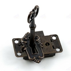 보석함 자물쇠 장치 인테리어 가구 골동품 DIY 열쇠 빈티지 캐비닛 상자 서랍 유럽, B_황동, 1개
