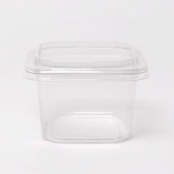 (SI) SQ-16oz 사각 디저트 용기+뚜껑 150세트 / 샐러드 과일 반찬 포장 투명 PET 용기, (SI) 사각용기 SQ-16oz 150세트