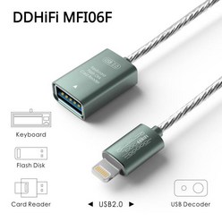 DDHiFi-MFI06F 2.0 라이트닝 B - A 피메일 OTG 케이블 다양한 장치용