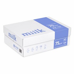 밀크 A3용지 75g 1박스(1250매) Miilk, A3, 1250매