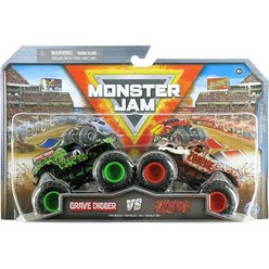 Monster Jam 공식 그레이브 디거 vs 좀비 뉴 2023 시리즈 22 몬스터 트럭 컬렉터 다이캐스트 차량 1:64 스케일 장난감