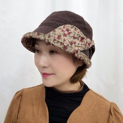 빅 리본 울 여성 벙거지 가을 겨울 모자