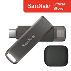 샌디스크 iXpand Luxe 8핀 & C타입 USB 3.1 메모리 / USB 전용 케이스, 256GB