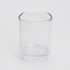 국산 투명 욕실 컵 사각 양치컵 욕실용품 욕실악세사리 칫솔컵 물컵, 1개