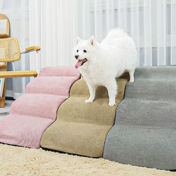 올미오펫 올패브릭 강아지 곡선 4단 계단 7컬러 색상선택가능, 올패브릭 브라운 4단 계단