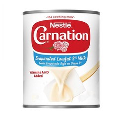 Nestle Carnation 네슬레 카네이션 2% 저지방 증발우유 무가당 연유 12oz(355mL) 4팩, 355ml, 4개